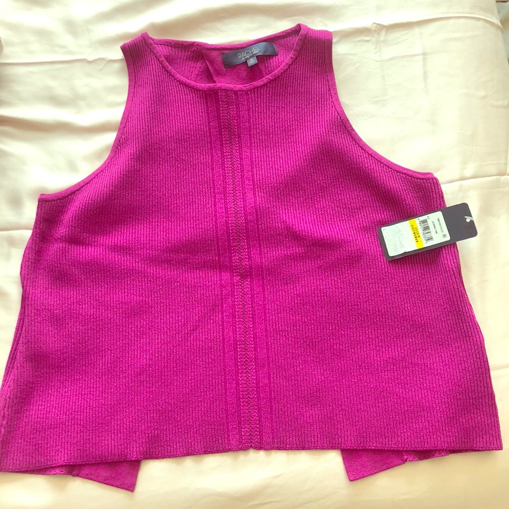 Rachel Roy Ribbed Sweater Tank with Open Back